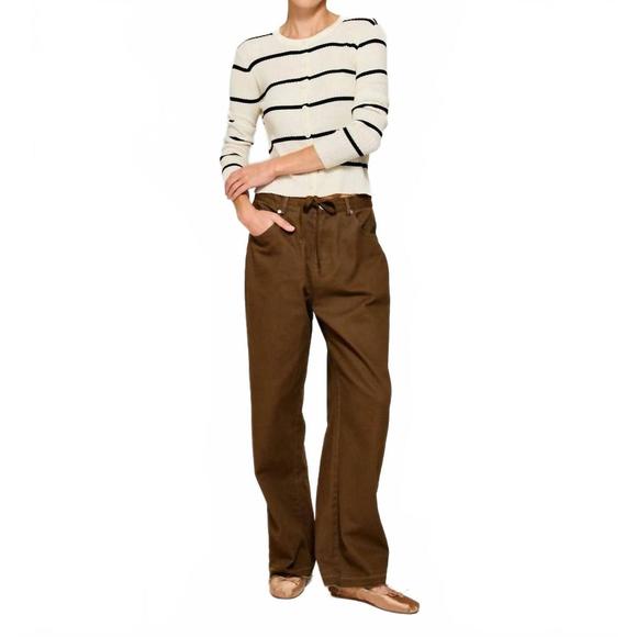 NEW LINE AND DOT jaden drawstring pant in cocoa - Picture 1 of 5